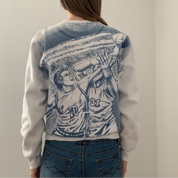 VTG & RARE Duke Blue Devils basketball sweatshirt 90s USA - Picture 4 of 10